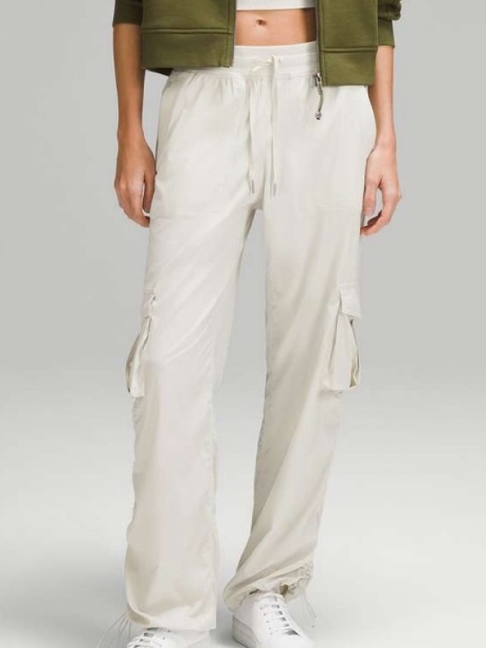 Nwt Lululemon Dance Studio Relaxed-Fit MR Cargo Pant XL Light Ivory Cream Bone - Picture 1 of 5